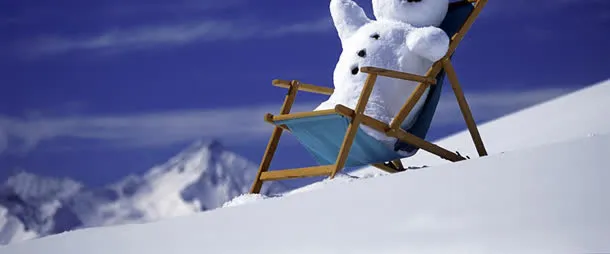 冬季雪人背景