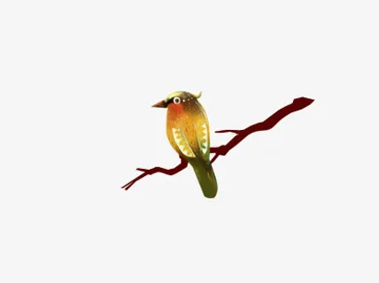 树枝上的小鸟免抠
