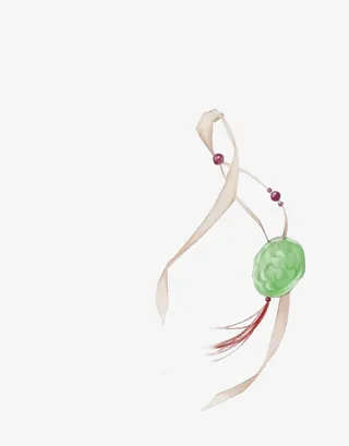 玉坠 古风png素材免抠