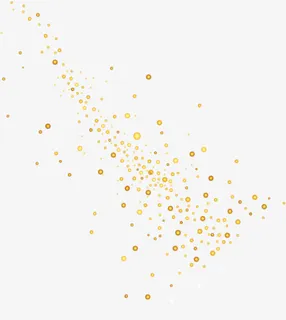 渐变黄色圆点散落素材免抠