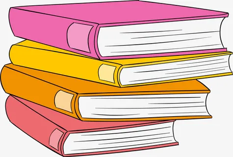 世界读书日叠放的书本免抠