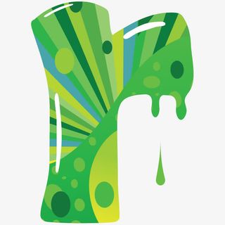 卡通手绘怪物字母r免抠