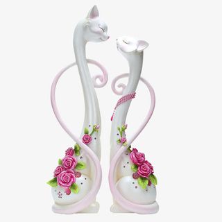 创意家居姻缘招财猫动物摆件免抠