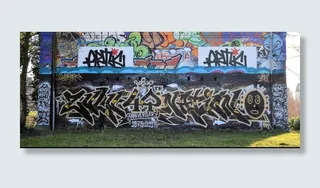 嘻哈涂鸦墙壁背景高清