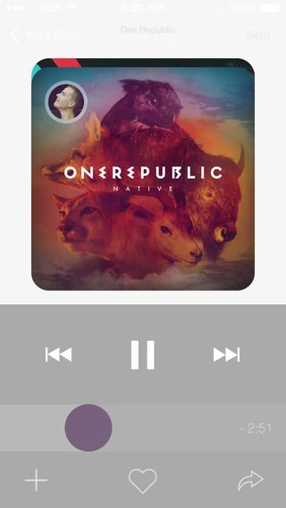 iPhone5手机音乐播放界面免抠