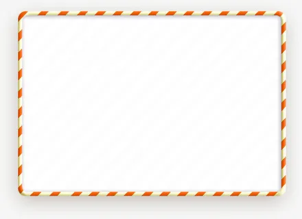 白色红色条纹边框免抠