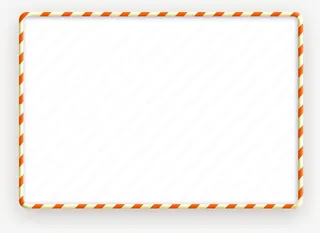白色红色条纹边框免抠