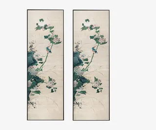 客厅家居新中式挂画免抠