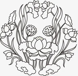 莲花底纹免抠 莲花底纹免抠