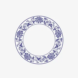 民族简约古典藏式边框免抠