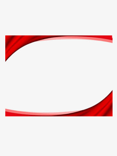 简约红色边框免抠