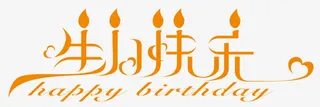生日快乐免抠