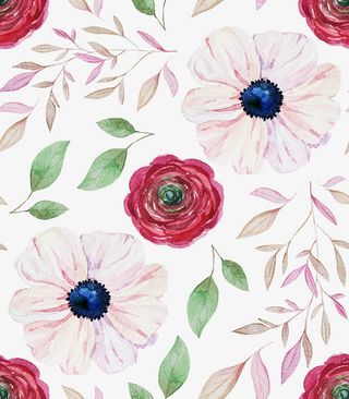 手绘花朵清新底纹背景