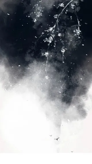 黑夜下的花枝海报背景