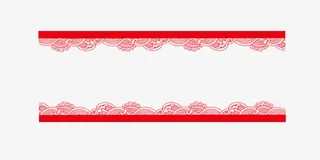 中国风波浪纹边框素材免抠