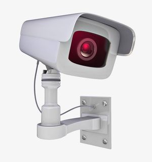 白色的摄像头监控器免抠