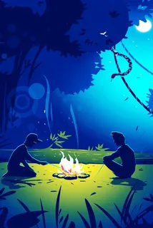 夜晚暑期旅游夏令营海报高清