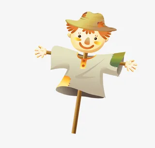 稻草人卡通素材免抠