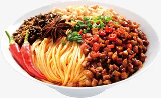 飘香美食炸酱面PNG免抠