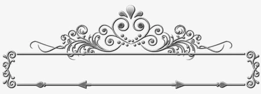 欧式银色画框花边素材免抠