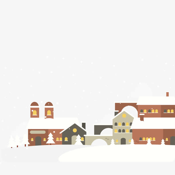 冬日雪景免抠
