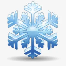 蓝色雪花图案免抠