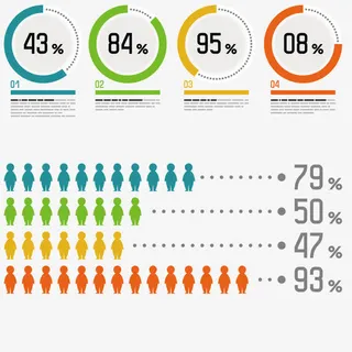 矢量艺术信息比例免抠