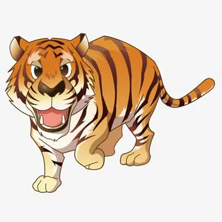 矢量山上的老虎免抠