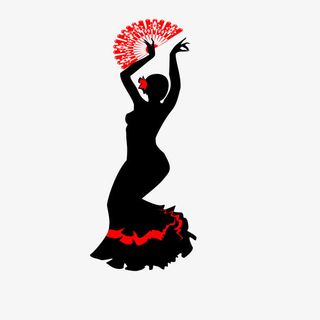 民族舞剪影矢量素材免抠