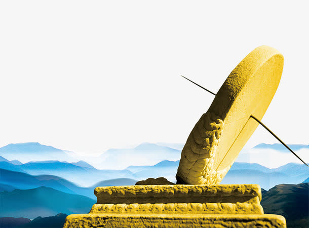 地产金色石墩免抠