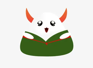 粽子拟人化带牛角免抠