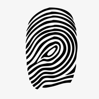 指纹黑色免抠