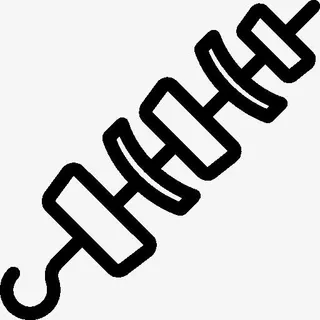 食物烤腌羊肉串图标免抠