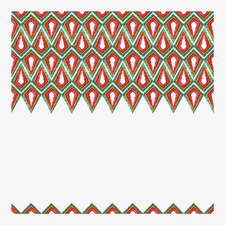 民族风格彩色几何底纹边框免抠