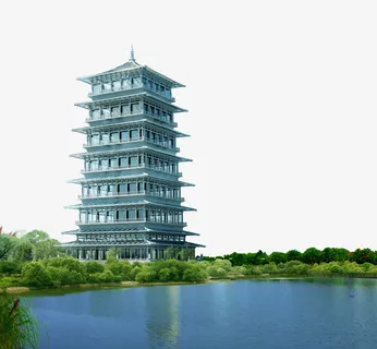 西安世园会长安塔景观免抠