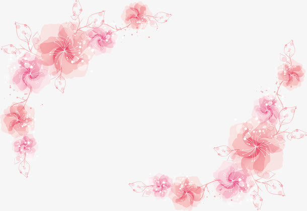 粉色花纹免抠