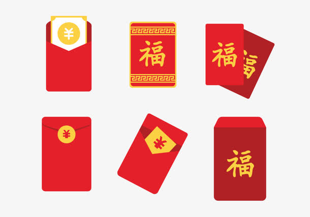 矢量过年红包免抠