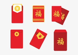矢量过年红包免抠