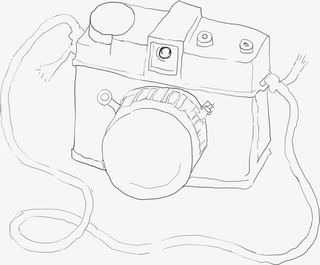 手绘简约相机下载免抠