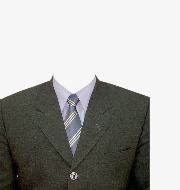 西装工作照模板免抠