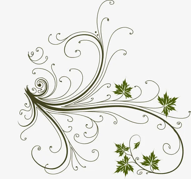 矢量绽放的花纹免抠
