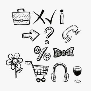 生活简笔画免抠