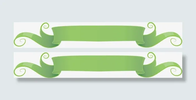 春天绿色横幅免抠