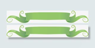 春天绿色横幅免抠