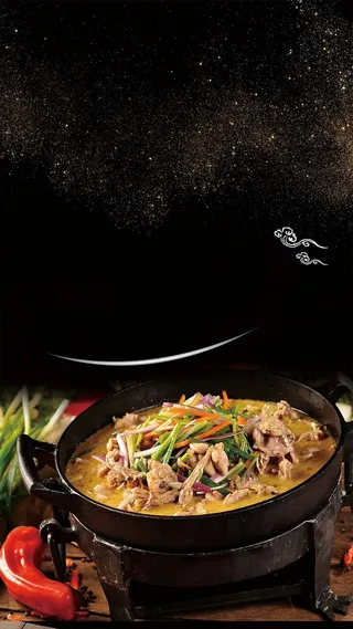 海报美食h5背景高清