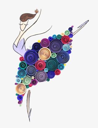 纸艺术舞者免抠