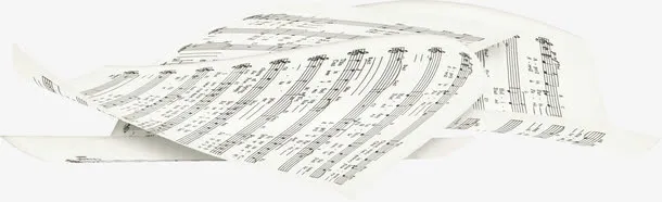 漂亮乐谱纸张免抠