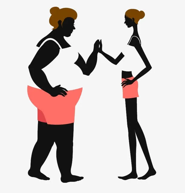 胖女人和瘦女人免抠
