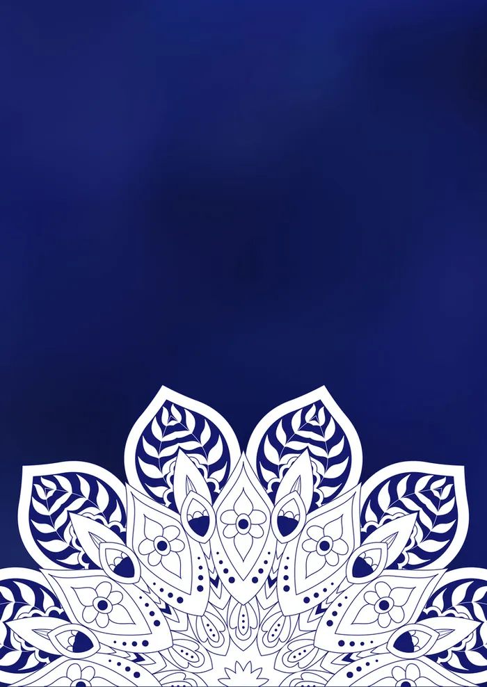 矢量蓝色中国风古风青花瓷背景高清