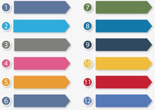 矢量编号旗帜集免抠